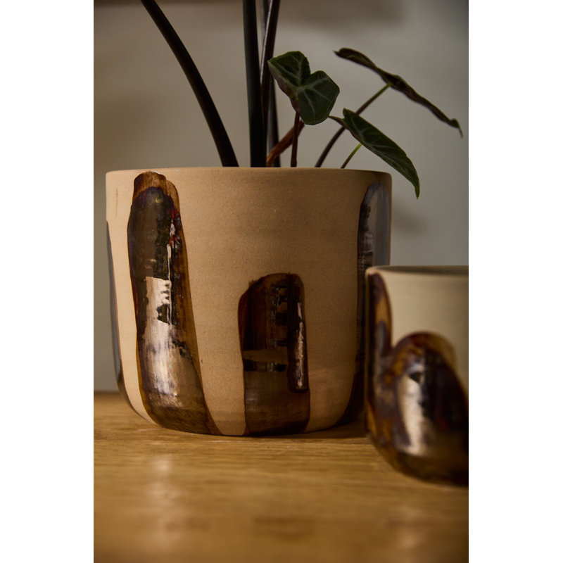 Pot bronze coup de pinceau