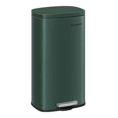 Stainless Steel Step On Fingerprint-resistant Trash Can with Back Handle