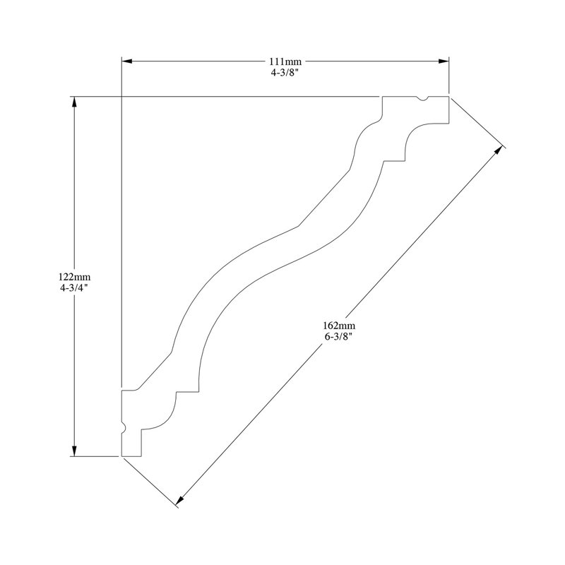 Primed White Polyurethane Crown Moulding 78-inch