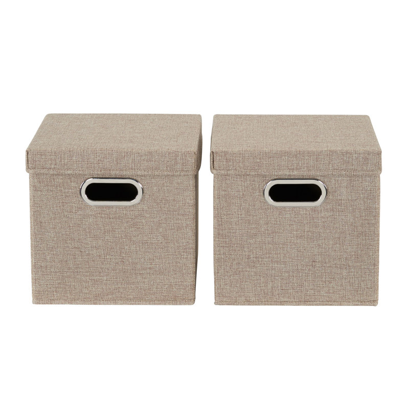 Household Essentials Fabric Bin, Brown