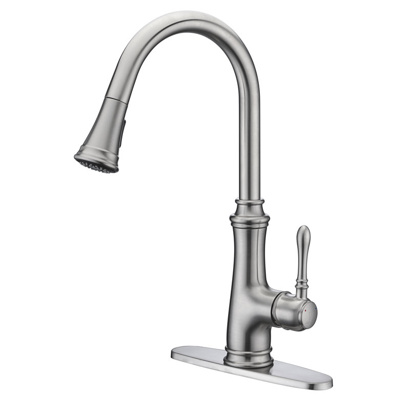 ANZZI Luna Pull Down Kitchen Faucet, Brushed Nickel