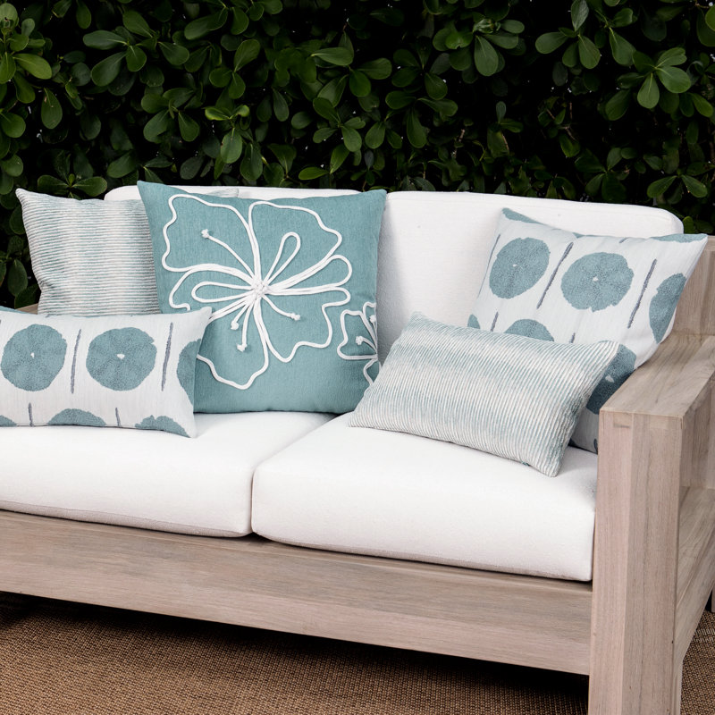 Solstice Performance Pillow Cover & Insert, Mist, Rectangle 12" H x 20" W, Rectangular