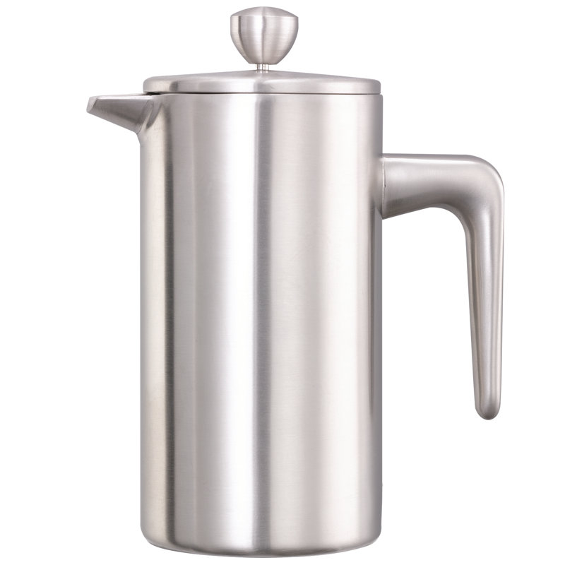 Cafetière à double paroi en acier inoxydable, Brossé, 1,5 tasse