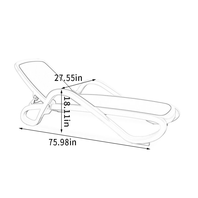 Chaise longue d'extérieur Norha