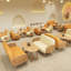 Banc rembourré en similicuir restaurant Cafe Casual