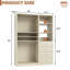 Système d'organisation 117,8 po avec tiroirs en bois, range-chaussures et tringles suspendues Welles-126558257
