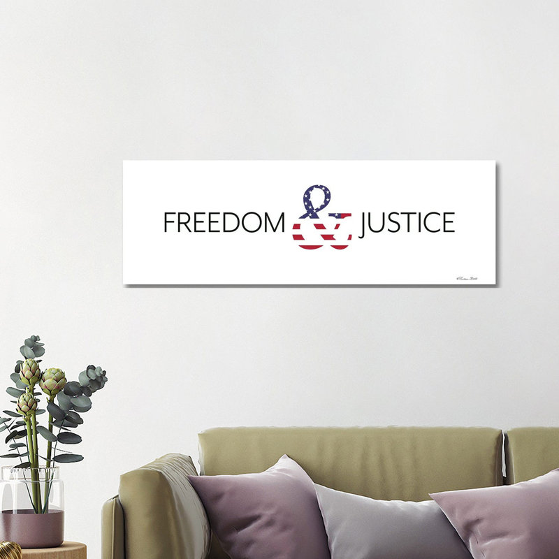 Freedom & Justice by Susan Ball - Panoramic Gallery-Wrapped Canvas Giclée on Canvas, 121.92 cm H x 40.64 cm W, Wrapped Canvas