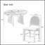 Grande table de salle à manger de 71 pouces rectangulaire pour 6 à 8 personnes, table de cuisine moderne avec base de sablier élégante plaquée or