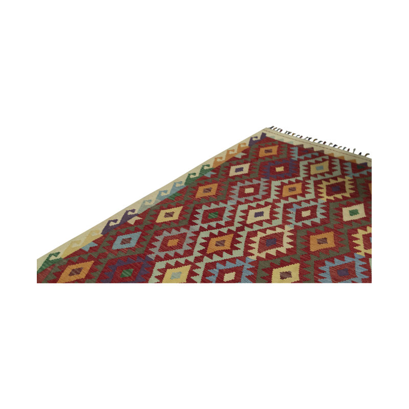 Afghan Wool Geometric Area Rug