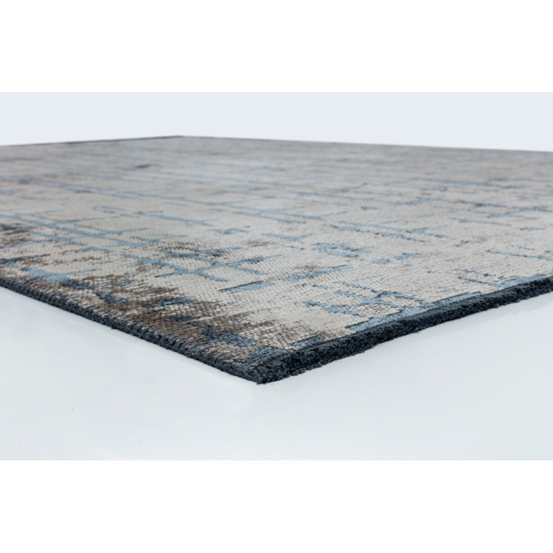 Rapture Blue/Beige/Gray Abstract Luxury Area Rug, Rectangle 7'10" x 11'2"