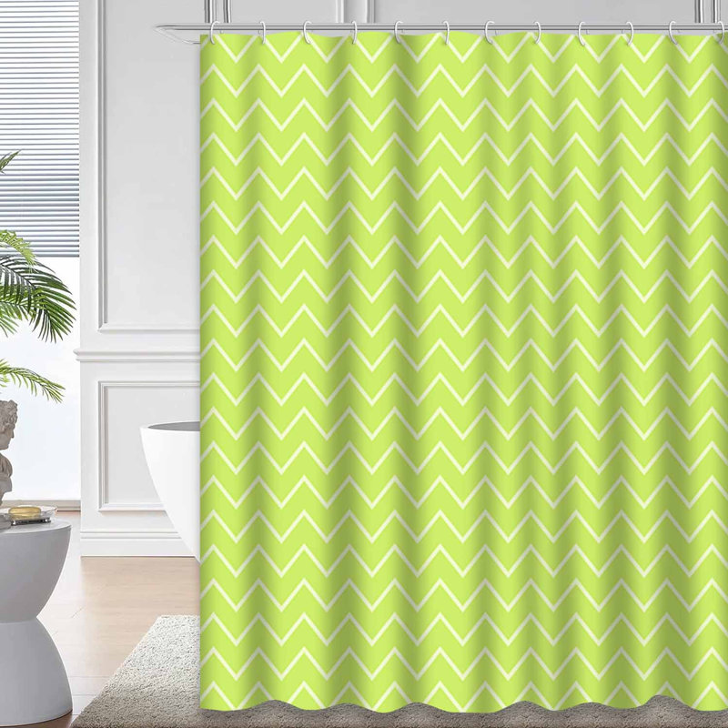 Rideau de douche vert imperméable, rideaux de douche pour la salle de bain avec 12 crochets, 72" L x 72" W