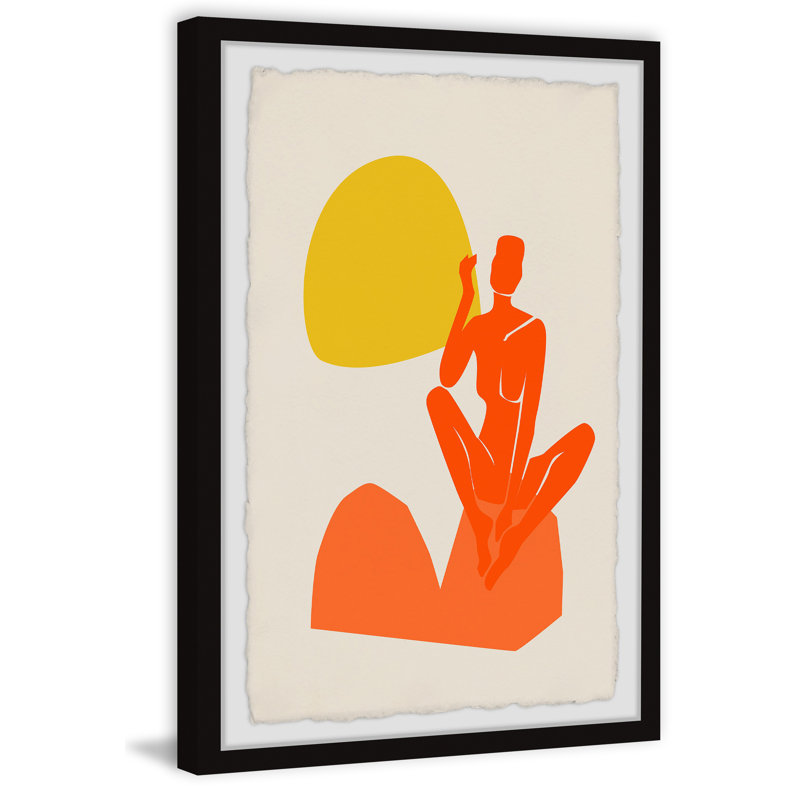 ''Stone Squat'' Framed Print, 12" H x 8" W x 1.5" D