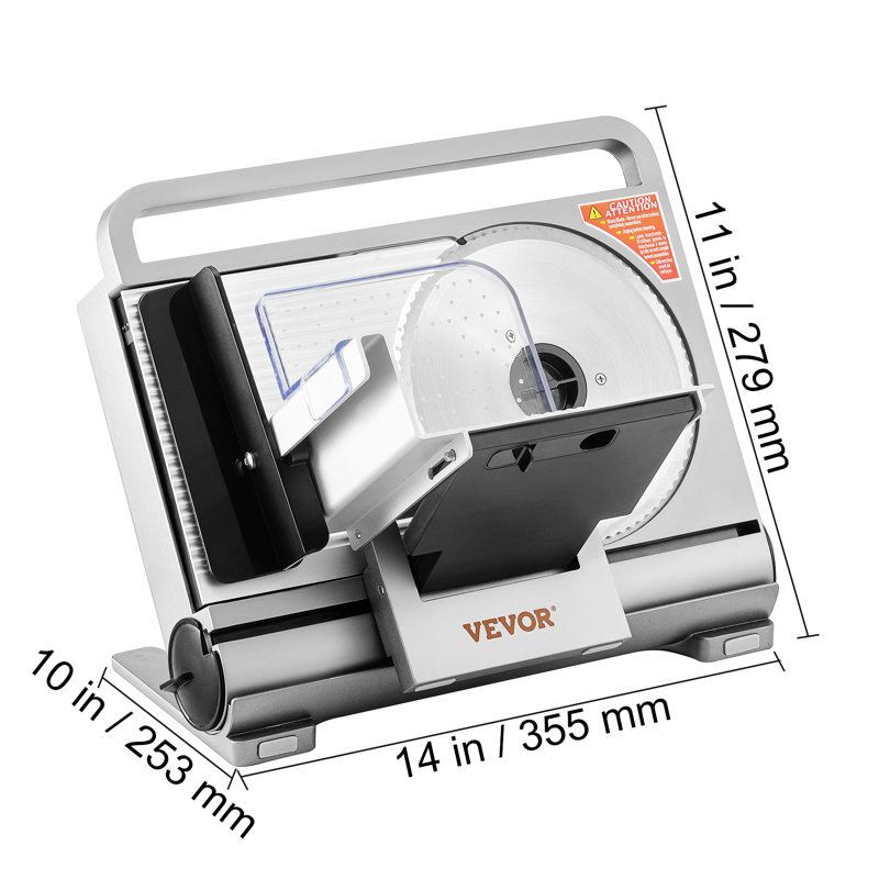 VEVOR Stainless Steel Electric Meat Slicer