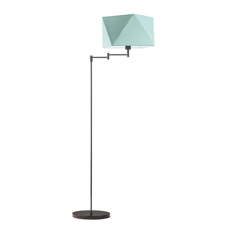 Glasper 163cm Swing Arm Floor Lamp, Black, Mint