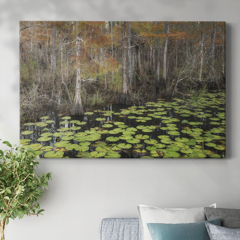 Bayou, toile tendue avec châssis d'automne, H 32 po x l 48 po