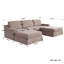 5 Piece Upholstered Slipcovered Linen Sectional Sofa With Ottoman-1736906681