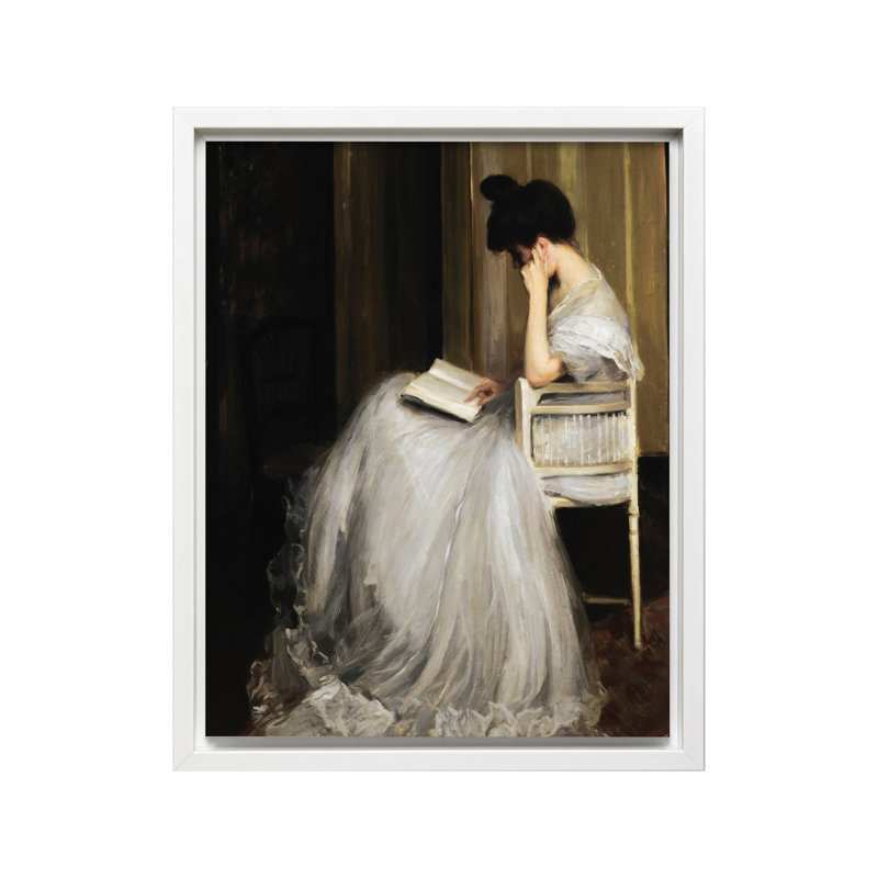 Jacques-Émile Blanche - Les lecteurs, Canvas, White Framed, 16"H x 20"W