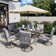 Freada Rectangular 6 - Person 60" Long Aluminum Dining Set with Cushions