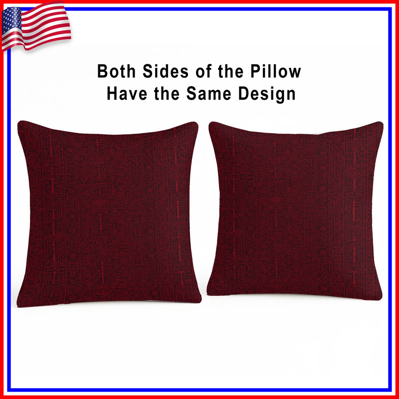 Intricate Linework Pattern Double Sided Throw Pillows, 26 x 26 inches