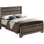 Grand lit à panneau taupe délavé - Mobilier de chambre à coucher de style rustique chic avec charme