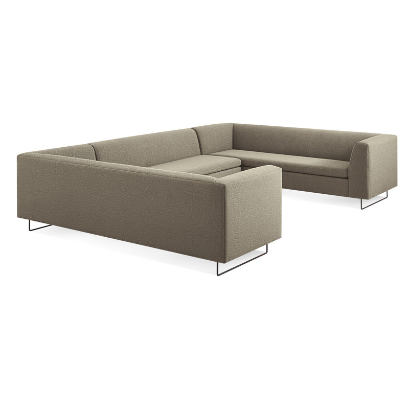 Bonnie And Clyde Sectional, Sanford Black Polyester Blend
