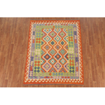 Geometric Kilim Oriental Area Rug 5x6