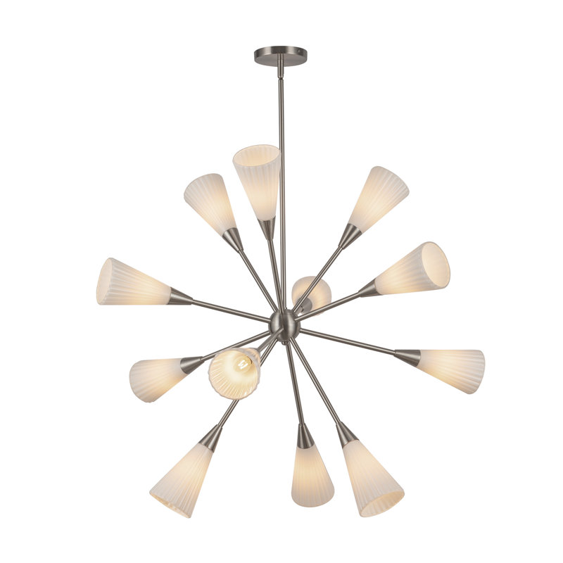 Lustre de 39 po Cosmo, Argent argent