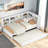 Wooden Daybed With Twin Size Trundle, Storage Shelf And Usb Charging Ports-365839590-365839591