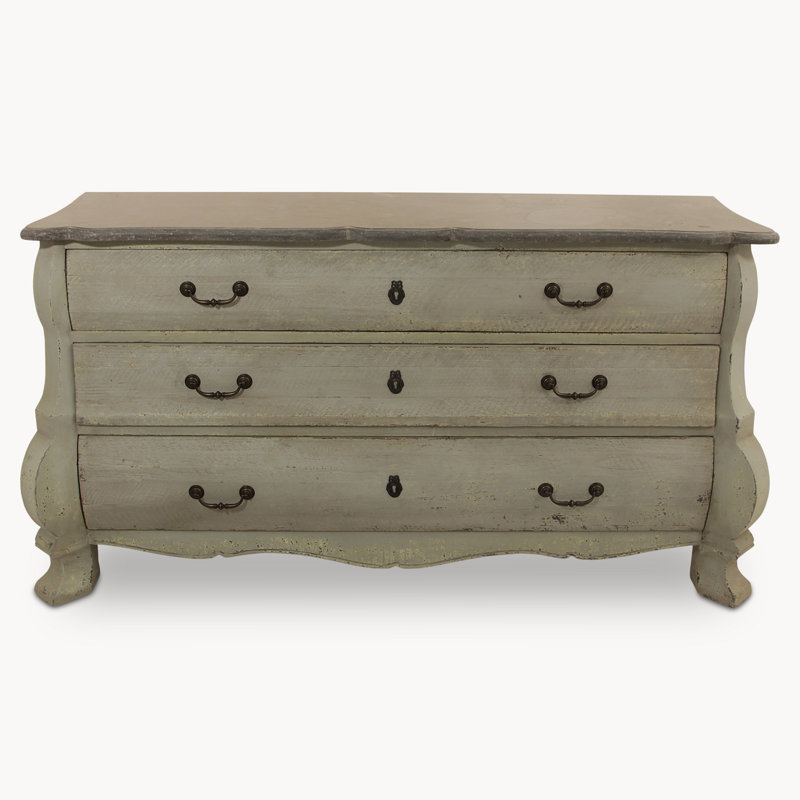 Elkmont Solid Wood 159cm W 3 - Drawer Chest of Drawers