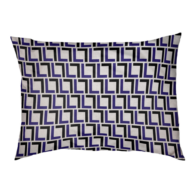 Coussin pour chien Bonheur, Large  (30'' W x 40'' D x 5'' H), Blanc / mauve / noir