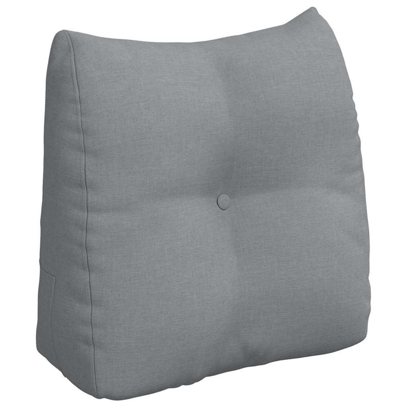 Back Pillow Brown 80 X 24 X 50 Cm Fabric, Rectangle 50cmH x 45cmW, Light Grey