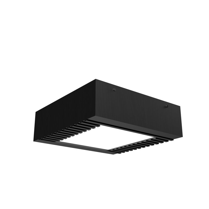Ripado 1 - Light LED Flush Mount, Imbuia, 4.68" H x 11.7" W x 11.7" D