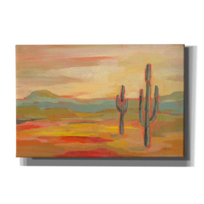 «Desert Saguaro» par Silvia Vassileva, art mural sur toile, H 26 po x l 40 po x P 1,5 po