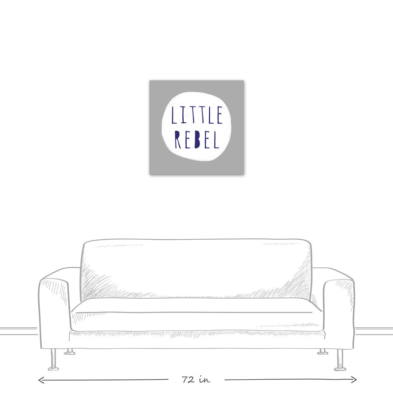 Art sur toile little rebel Mailer, H 16 po x l 16 po x P 1,25 po