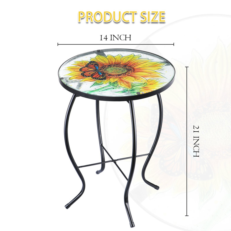 Table d'appoint ronde 16 po Chandria