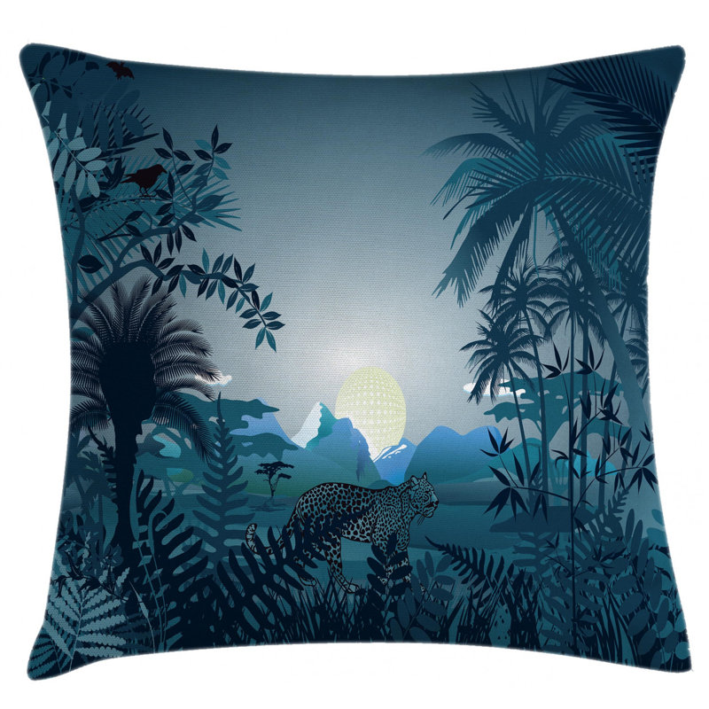 Housse de coussin décoratif d’intérieur/extérieur 28 po jungle