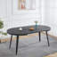 Table extensible, table de salle à manger, table de bureau, table basse, pieds en métal, plateau en panneau de fibres à densité moyenne-86857701-86857699