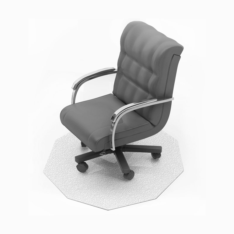 Floortex 9Mat Polycarbonate 9-Sided Chair Mat for Carpets up to 1/2" - 38" x 39", Clear