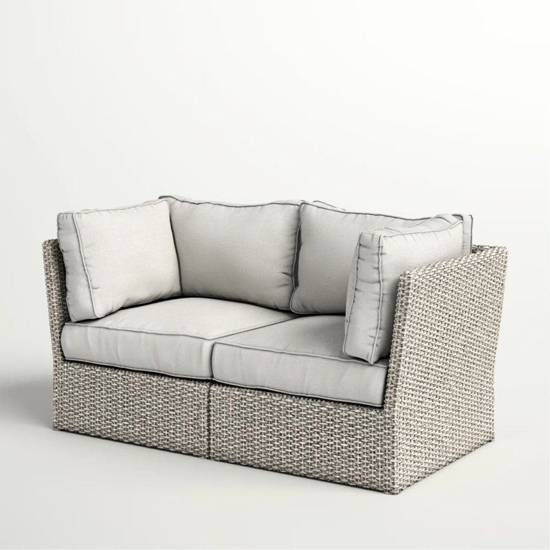 Extérieur de 66 pouces entièrement assemblé avec 6 coussins remplis de mousse lavable à la machine et cadre modulaire rouille