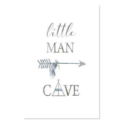 Rolled 'Little Man Cave Arrow' Paper Print
