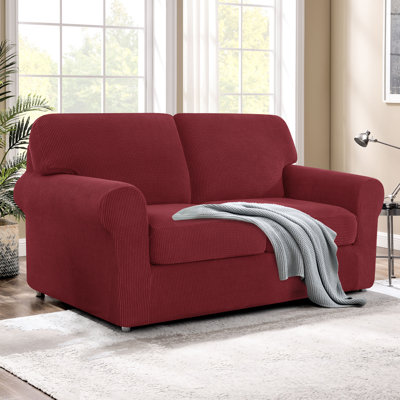 2 Seater Stretch Separate Box Cushion Loveseat Slipcover