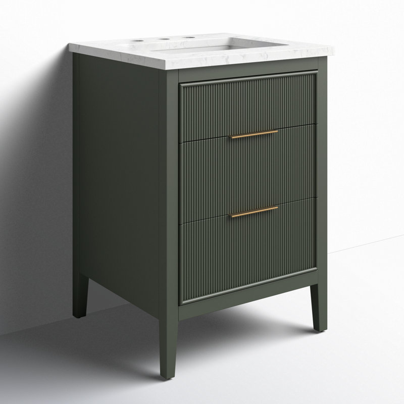 Emma 24" W Single Vanity, Vintage Green