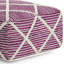 Pouf carré en laine et coton avec coutures losangées Cowan-1274597031