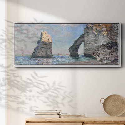 «The Rock Needle And The Porte D'Aval, 1885», reproduction d'art sur toile encadrée