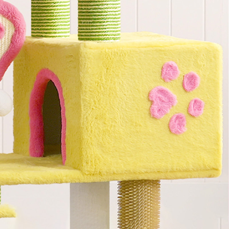 4 Tiers Cat Tree with Condons,Perch,Scratching Posts