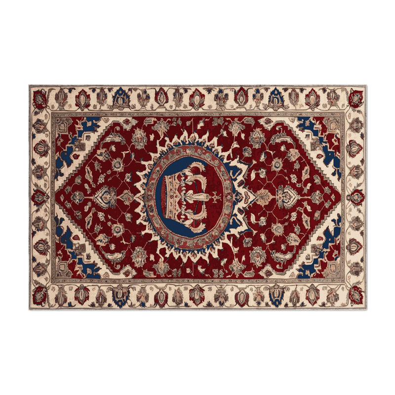Tapis d'intérieur et d'extérieur rouge Persian, Rectangulaire 3 pi x 5 pi