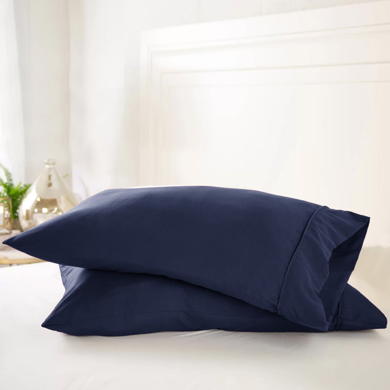 Microfiber Pillowcase 2-Pack Soft Bedding, Navy