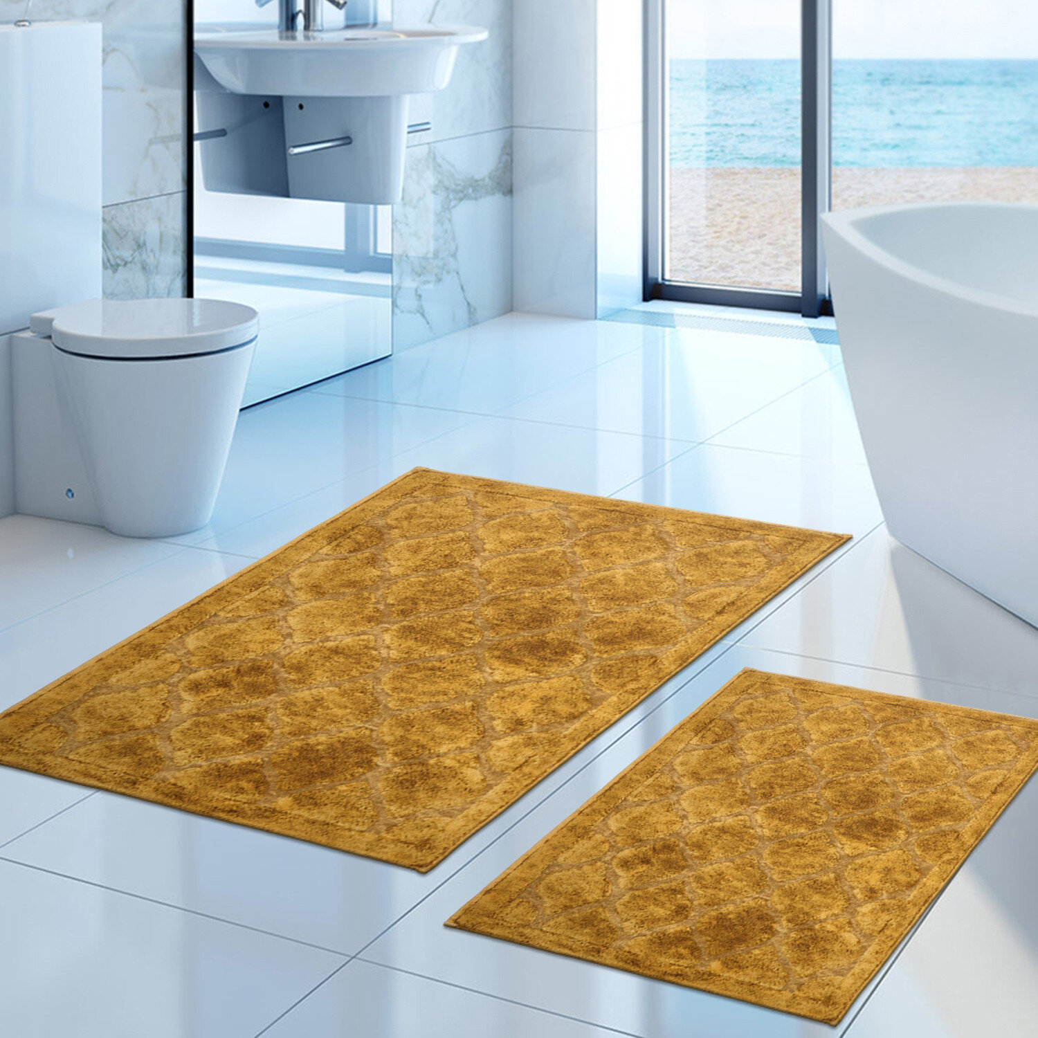 Kessy Bath Rug with Non-Slip Backing