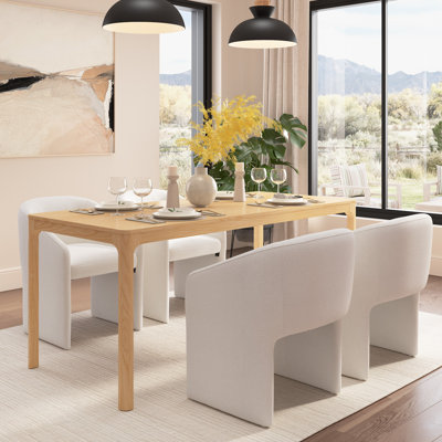 Table de salle à manger 70W et 4 chaises rembourrées pour la salle à manger