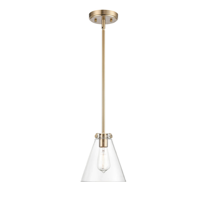 Luminaire suspendu conique à 1 lumière Eligah, Doré